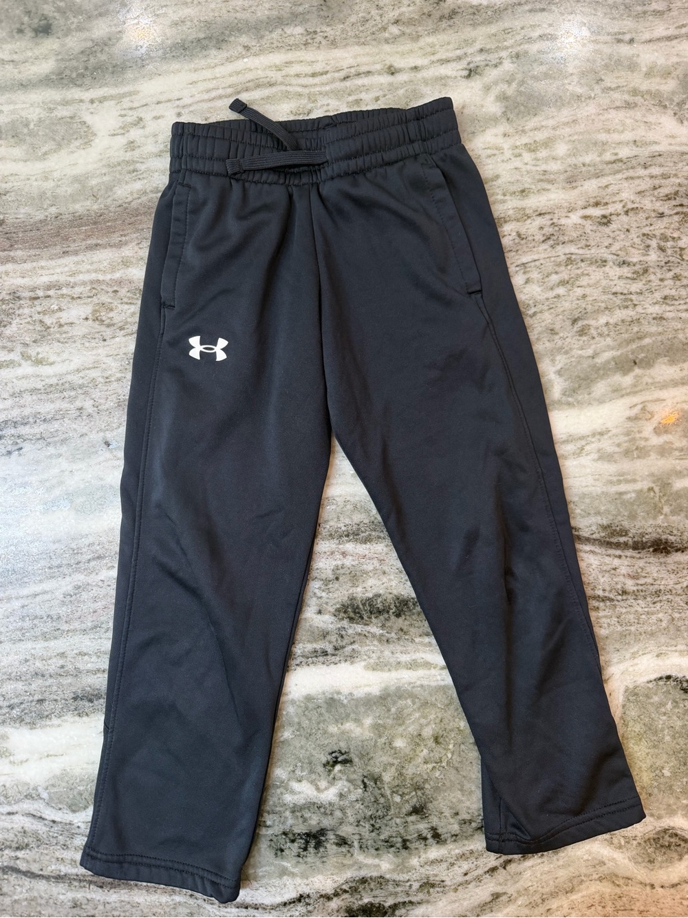 Under Armour Black Kids' Jogger Sweatpants with White Logo